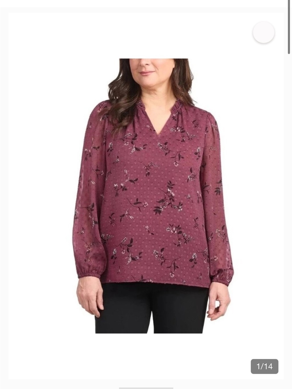 Hilary Radley Floral Blouse